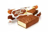 Vahvlitäidisega kommid ROSHEN Lazy Cow, piima täidisega, 1kg