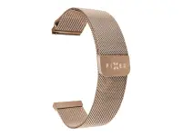 Fixed | Mesh Strap with Quick Release, 18mm, Stainless Steel Mesh Strap for Smartwatch | Gold