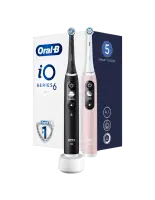 Oral-B Electric Toothbrush | iO6 DuoPack | Rechargeable | For adults | Number of brush heads included 2 | Number of teeth brushing modes 5 | Black/Pink