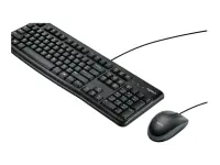 Logitech | Desktop MK120 | Wired keyboard | USB | Mouse included | US | Black