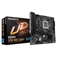 Gigabyte H610M D3H WIFI DDR4 | Processor family Intel | Processor socket LGA1700 | Supported hard disk drive interfaces SATA, M.2 | Number of SATA connectors 4