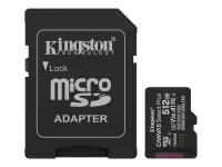 Kingston Canvas Select Plus | 512 GB | microSD | Flash memory class Class 10, UHS-I, U1/U3, video class 10/30, A1