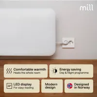 Mill Invisible Heater | IB700DN | Panel Heater | 700 W | Suitable for rooms up to 9-12 m² | White | IPX4 – pilt 5