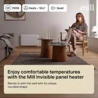 Mill Invisible Heater | IB700DN | Panel Heater | 700 W | Suitable for rooms up to 9-12 m² | White | IPX4 – pilt 6
