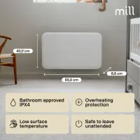 Mill Invisible Heater | IB700DN | Panel Heater | 700 W | Suitable for rooms up to 9-12 m² | White | IPX4 – pilt 8