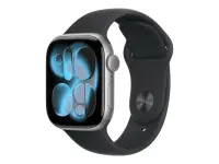 Apple Watch Series 11 GPS + Cellular 42mm Silver Aluminium Case with Purple Fog Sport Band - S/M | Apple