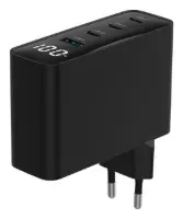 CHARGER USB 100W 4PORT GAN/TA-UC-PDQC100LCD-01-BK GEMBIRD