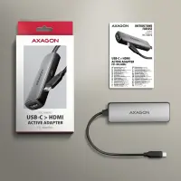 Axagon RVC-HI8KPD, USB-C -> HDMI 2.1 redukce / adaptér, 8K/60Hz, 4K/144Hz, HDR10+, PD100W 0,16 m USB tüüp-C HDMI + USB Type-C