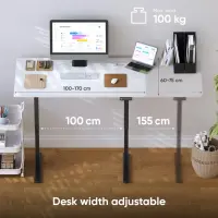 DESK FRAME MOTORISED/BLACK CDF222E-B ONKRON
