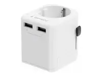Gembird EU to Universal travel power adapter, 12W | TPA-EU2A12-01-W | 5 V