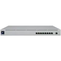 Ubiquiti USW-Mission-Critical switch with integrated 368Wh Lithium-ion battery, capable of providing uninterruptible power for 8 devices.