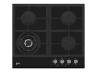 BEKO Hob | HILW64235S | Gas | Number of burners/cooking zones 4 | Rotary knobs | Black