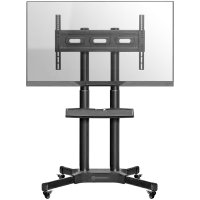 ONKRON Mobile TV Stand Rolling TV Cart for 40 to 65 Inch LCD LED TV Screens, Black