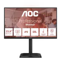 AOC 24E4U PC lamekuvar 60,5 cm (23.8") 1920 x 1080 pikslit Full HD LED Must