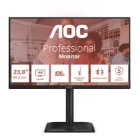 AOC E4 24E4CV PC lamekuvar 60,5 cm (23.8") 1920 x 1080 pikslit Full HD LED Must