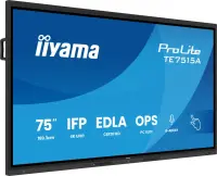 iiyama TE7515A-B1AG infoekraan Interaktiivne lamekuvar 190,5 cm (75") WiFi 550 cd/m² 4K Ultra HD Must Puutetundlik ekraan Sisseehitatud protsessor Android