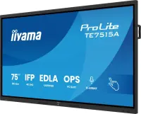 iiyama TE7515A-B1AG infoekraan Interaktiivne lamekuvar 190,5 cm (75") WiFi 550 cd/m² 4K Ultra HD Must Puutetundlik ekraan Sisseehitatud protsessor Android