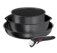 TEFAL Pots and pans set, 4 pcs | L7629453 Ingenio Daily Chef | Frying | Diameter 18/22/26 cm | Suitable for induction hob | Removable handle
