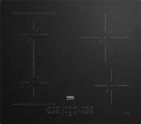 BEKO Hob | HII64200SFMT | Induction | Number of burners/cooking zones 4 | Touch | Timer | Black