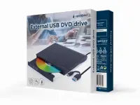 Gembird External USB DVD Drive | DVD-USB-031 | Interface USB Type-C (m), USB 3.1 Gen. 1 | DVD±R/RW / CD±R/RW | CD read speed 24 x | CD write speed 24 x | Black