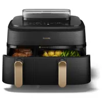 Philips 5000 series NA552/00 fritüür Kahekohaline 9 l Eraldiseisev 2750 W Kuumaõhu fritüür Must, Kuld – pilt 13