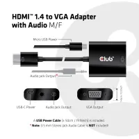 CLUB3D CAC-1302 videokaabliadapter 0,5 m HDMI tüüp A (Standard) VGA (D-Sub) Must – pilt 6