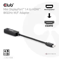 CLUB3D CAC-1188 videokaabliadapter 0,09 m Mini DisplayPort HDMI Must – pilt 2
