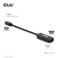 CLUB3D CAC-1188 videokaabliadapter 0,09 m Mini DisplayPort HDMI Must – pilt 9