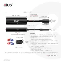 CLUB3D CAC-1588 videokaabliadapter 0,17 m USB tüüp-C HDMI Must – pilt 9