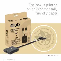 CLUB3D CAC-1335 videokaabliadapter 1 m HDMI + USB DisplayPort Must – pilt 3
