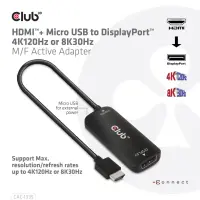 CLUB3D CAC-1335 videokaabliadapter 1 m HDMI + USB DisplayPort Must – pilt 11