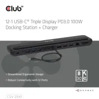CLUB3D CSV-2541 sülearvuti dokk ja pordireplikaator Dokkimine USB 3.2 Gen 1 (3.1 Gen 1) Type-C Must – pilt 12