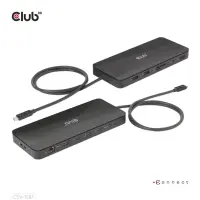 CLUB3D CSV-1581 sülearvuti dokk ja pordireplikaator Dokkimine Thunderbolt 4 Must