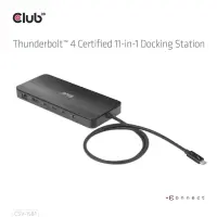 CLUB3D CSV-1581 sülearvuti dokk ja pordireplikaator Dokkimine Thunderbolt 4 Must – pilt 17
