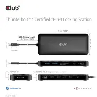 CLUB3D CSV-1581 sülearvuti dokk ja pordireplikaator Dokkimine Thunderbolt 4 Must – pilt 18