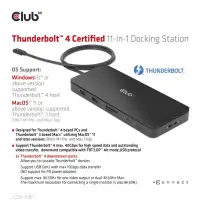 CLUB3D CSV-1581 sülearvuti dokk ja pordireplikaator Dokkimine Thunderbolt 4 Must – pilt 19