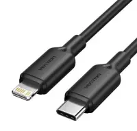 CABLE USB-C TO LIGHTNING/2M BLACK LAKBH VENTION