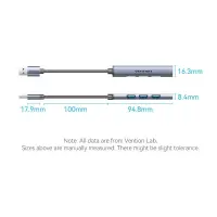 I/O HUB 4-IN-1 USB 3.0 MINI/0.15M CKOHB VENTION – pilt 8