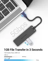 I/O HUB 5-IN-1 USB-C/0.15M TGKBB VENTION – pilt 5
