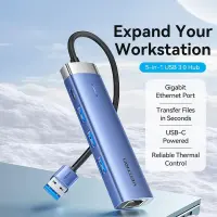 I/O HUB 5-IN-1 USB 3.0/0.15M TGFSB VENTION – pilt 12