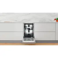 Whirlpool Dishwasher | WSBO 3O34 PF X | Built-in | Width 45 cm | Number of place settings 10 | Number of programs 8 | Energy efficiency class D | Display | Stainless steel