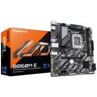Gigabyte B860M E | Processor family Intel | Processor socket LGA1851 | DDR5 | Supported hard disk drive interfaces SATA, M.2 | Number of SATA connectors 4