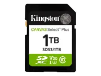 Kingston Canvas Select Plus | 1000 GB | SD | Flash memory class Class 10, UHS-I, U1/U3, Video Class 10/30
