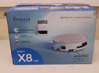 SALE OUT. Ecovacs DEEBOT X8 OMNI Vacuum cleaner, Robot, Wet&Dry, 18000Pa, TruEdge 2.0, AIVI 3D 3.0, YIKO-GPT, White+Auto-empty station | Ecovacs | Robotic Vacuum Cleaner | DEEBOT X8 OMNI | Wet&Dry | Lithium-Ion | 5200 mAh | Dust capacity 0.22 L | 17000 Pa | White | DAMAGED PACKAGING, USED, DIRTY, SCRATCHES