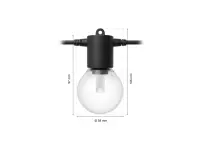 Philips Hue Hue Festavia Globe Outdoor String Lights, 21m Extension | 30 W
