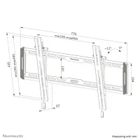 Neomounts Wall mount | WL35-550BL16 TV mount | Tilt | 42-86 " | Maximum weight (capacity) 60 kg | Black – pilt 19