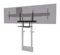 Neomounts Floor stand | AV40-500BL Keyboard Shelf Kit | Height adjustment | 43-110 " | Maximum weight (capacity) 2.5 kg | Black – pilt 19