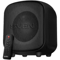 Speaker SVEN PS-555, black, power output 65 W (RMS), TWS, Bluetooth, USB, microSD, RC, lithium battery