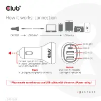 CLUB3D CAC-1921 mobiilseadme laadija Sülearvuti Must Sigaretisüütaja Automaatne – pilt 4