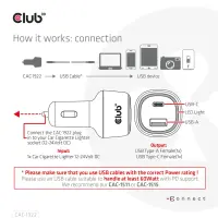 CLUB3D CAC-1922 mobiilseadme laadija Sülearvuti Must Sigaretisüütaja Automaatne – pilt 5